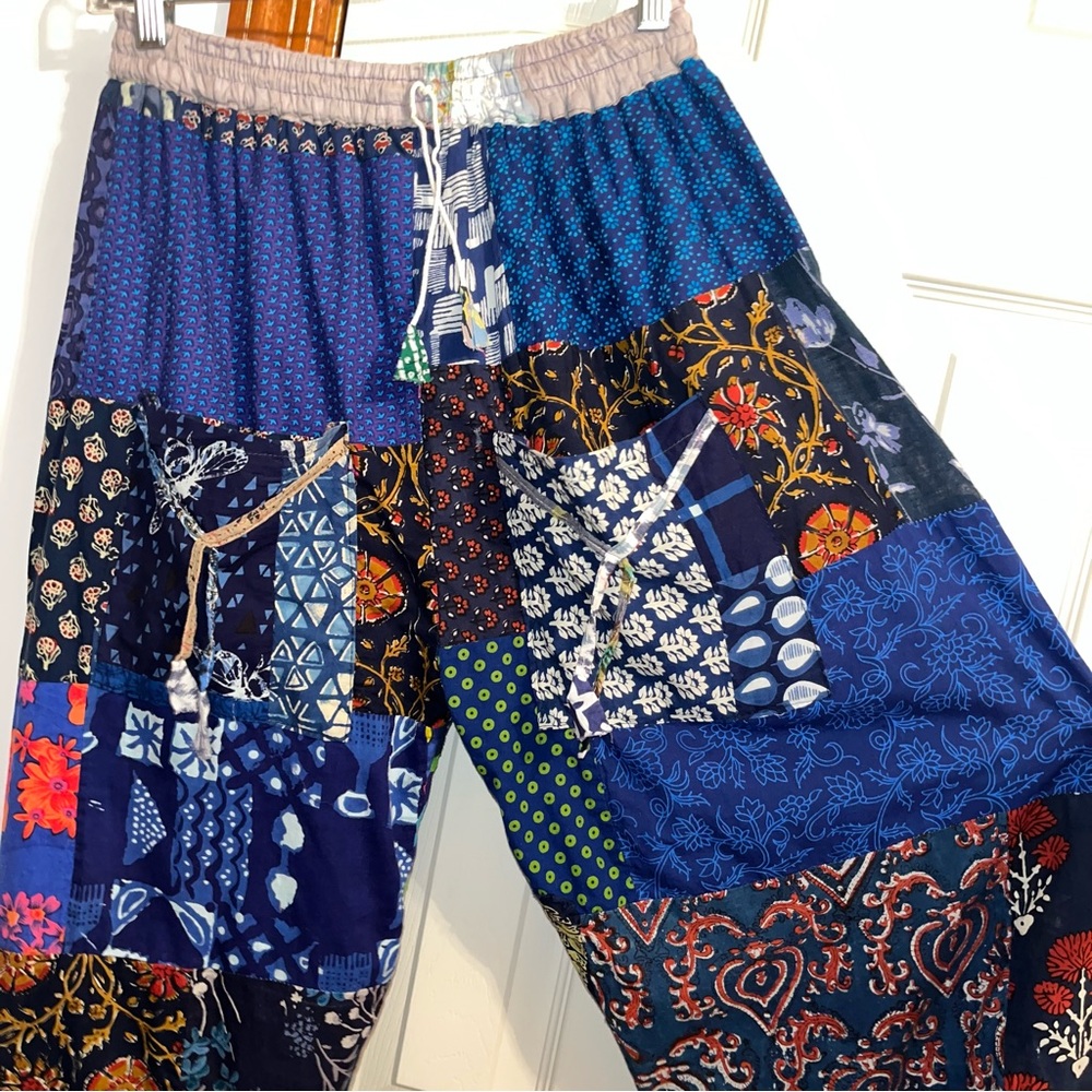 Bohemian Patchwork Cotton Harem Pants - image 5